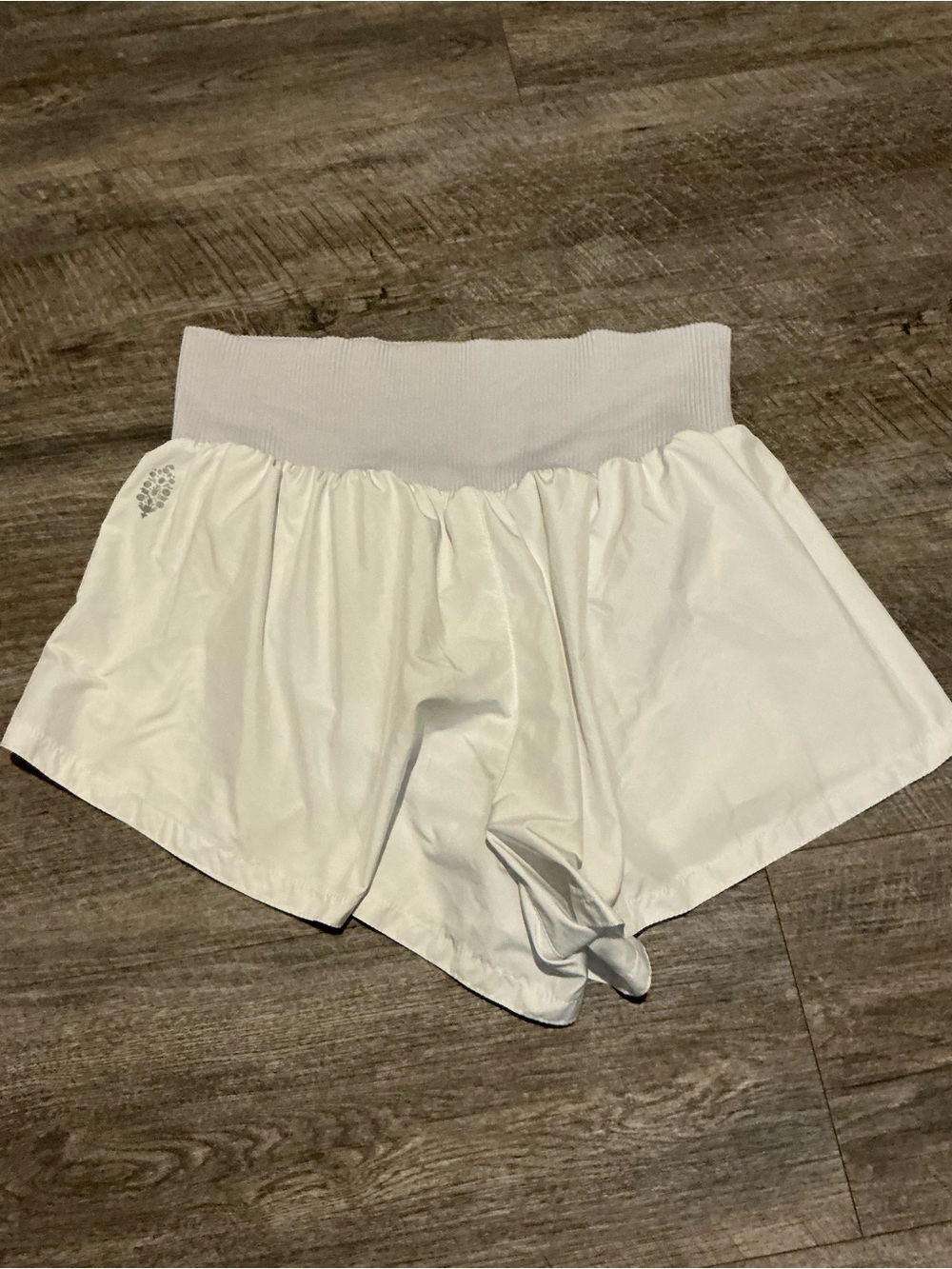 Free People White Elastic-Waist Athletic Skort Shorts